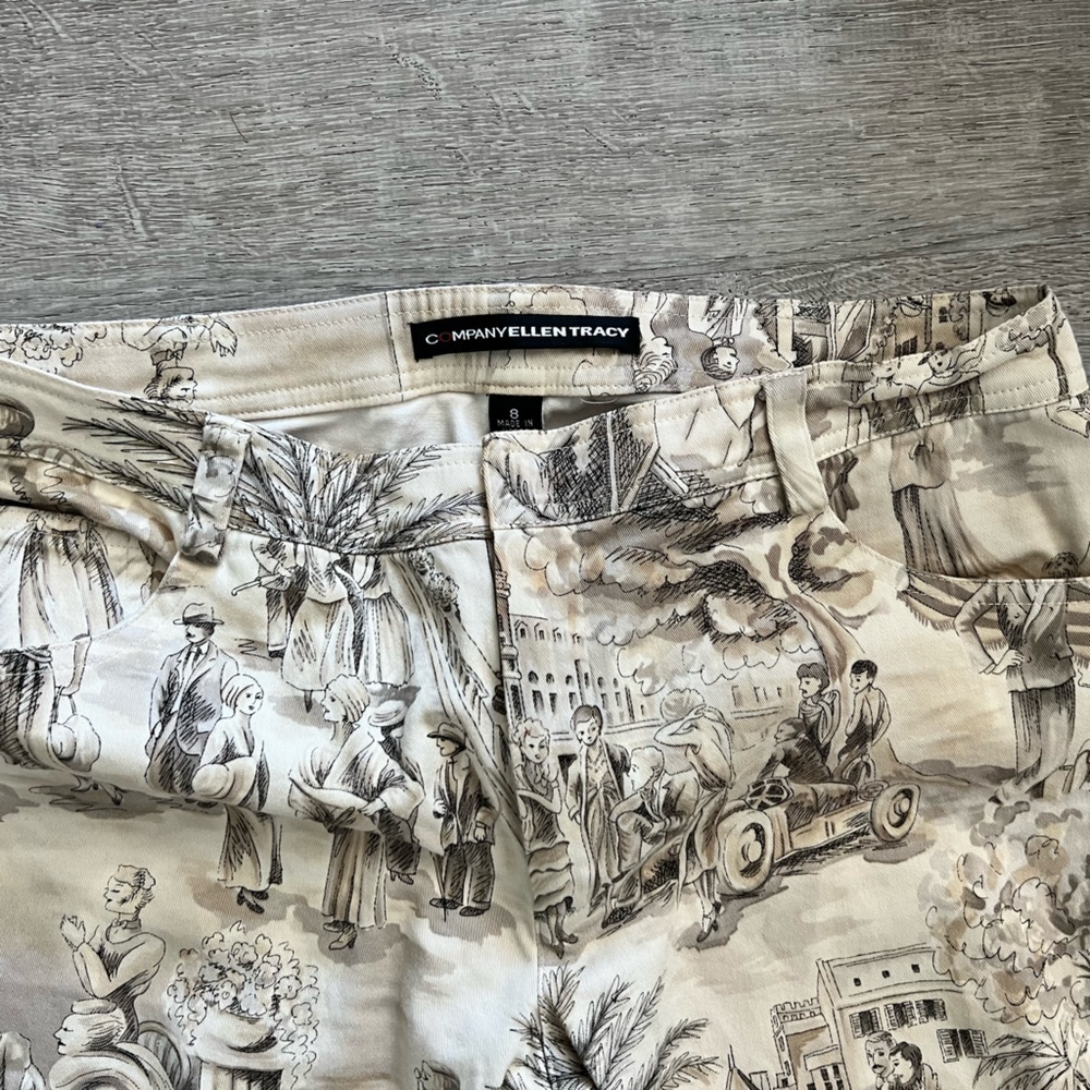 Company Ellen Tracy European tint neutral beige pants women’s size 8 - Picture 2 of 3